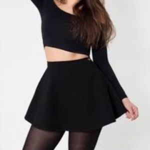 American Apparel Circle Skirt Black Denim M